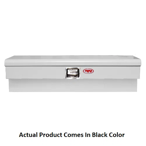 50SB – RKI Tool Box, Side Mount Single Lid Powder Coated Black Steel 50-3/4 Inch Length x 13-3/16 Inch Top/ 8 Inch Bo...